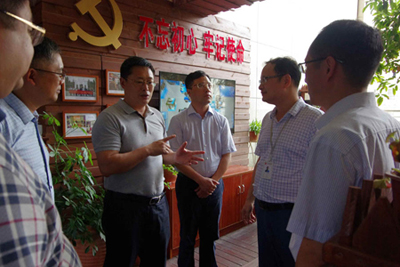 天心區委書記朱東鐵一行 視察指導大象建筑黨支部黨建工作